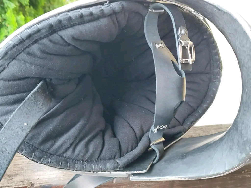 Transitional Sallet – Tempered Spring Steel (3mm Dome / 2mm Visor)