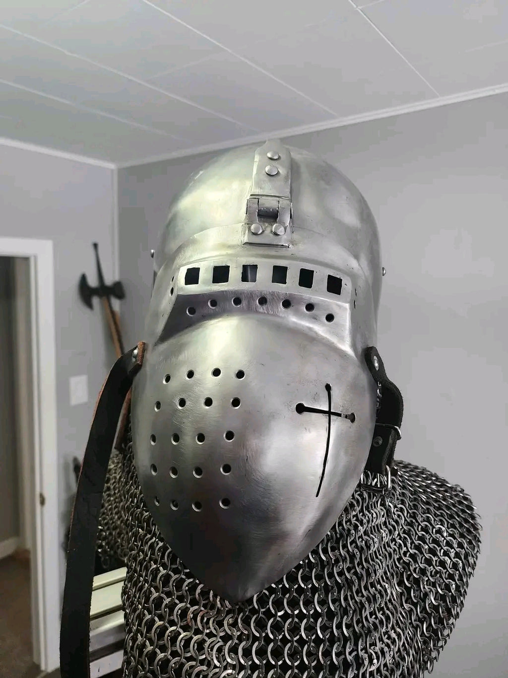 15th century buhurt helmet tempered