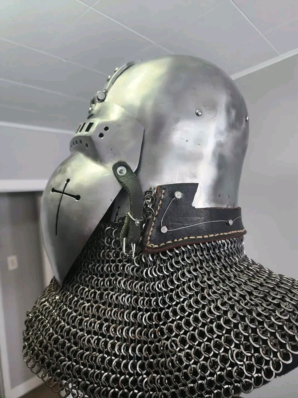 15th century buhurt helmet tempered