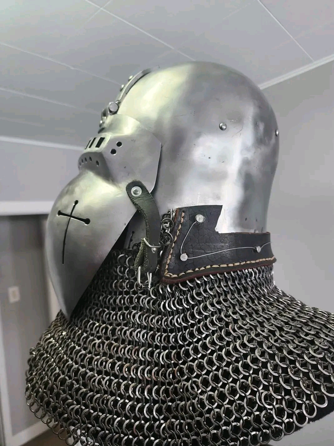 15th century buhurt helmet tempered